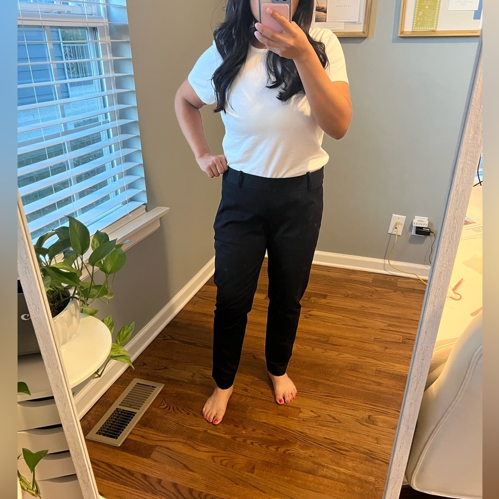J. Crew Black Flat Front Pants